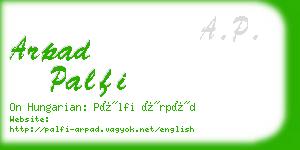 arpad palfi business card